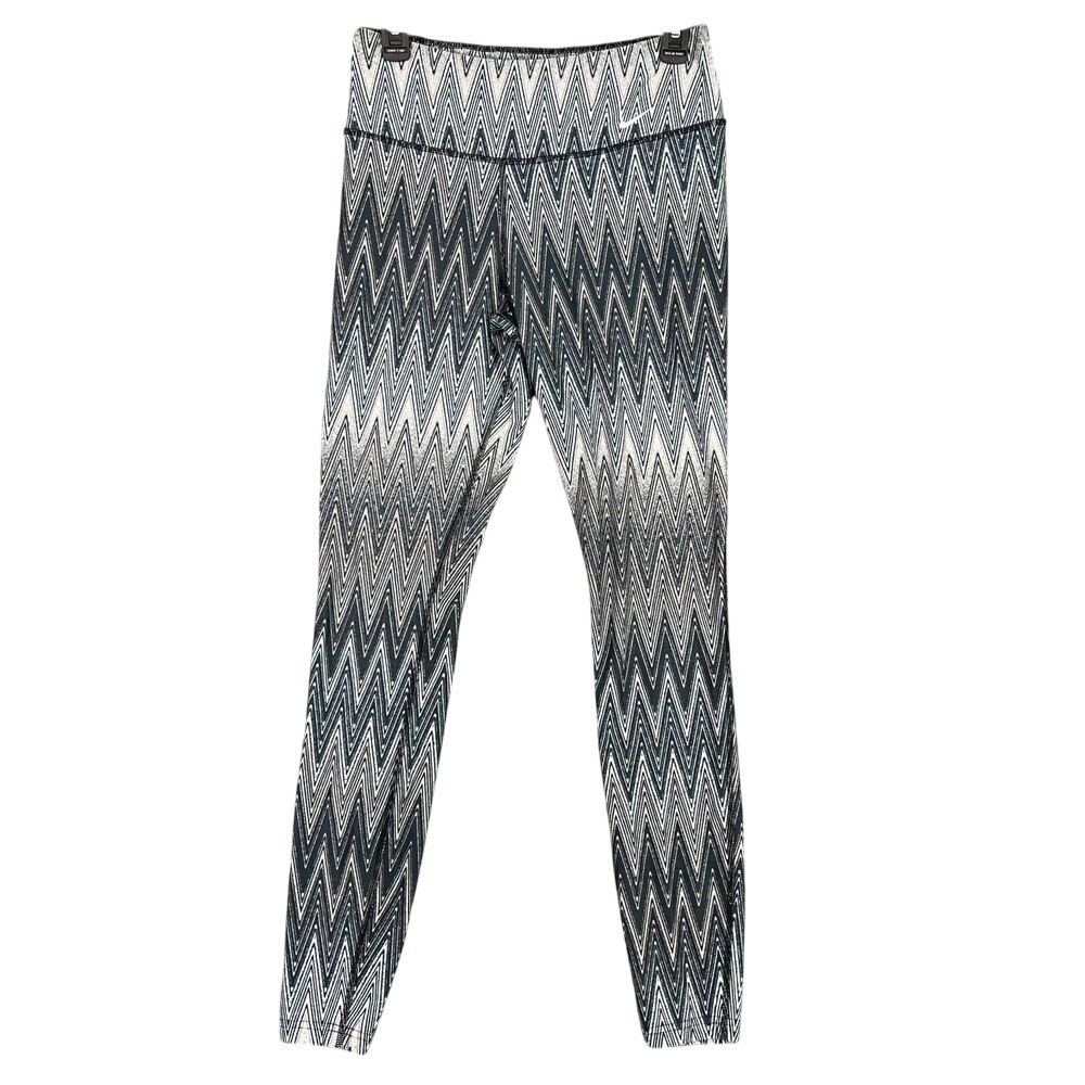 Nike Leggings Womens M Chevron Legend Dri-fit‎ Workout Gym Yoga Running Lounge